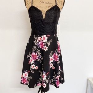 Black floral dress